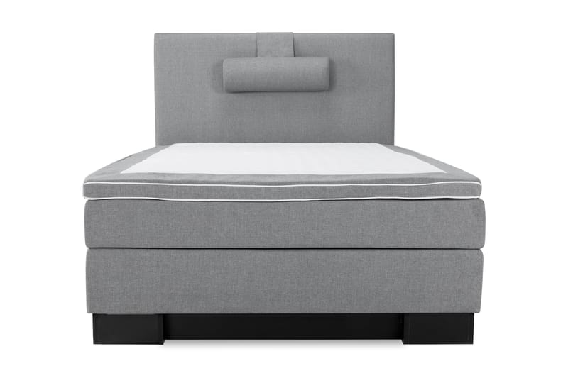 Hilton Lyx Komplett Sengepakke 120 cm Lysgrå - Svart Sokkel - Møbler - Senger - Komplett sengepakke