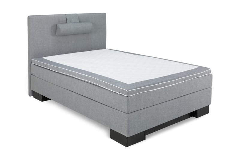 Hilton Lyx Komplett Sengepakke 120 cm Lysgrå - Svart Sokkel - Komplett sengepakke - Kontinentalsenger