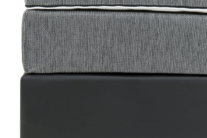 Hilton Lyx Komplett sengepakke 120 - Svart PU/Stoff Svart Firkantet - Møbler - Senger - Komplett sengepakke