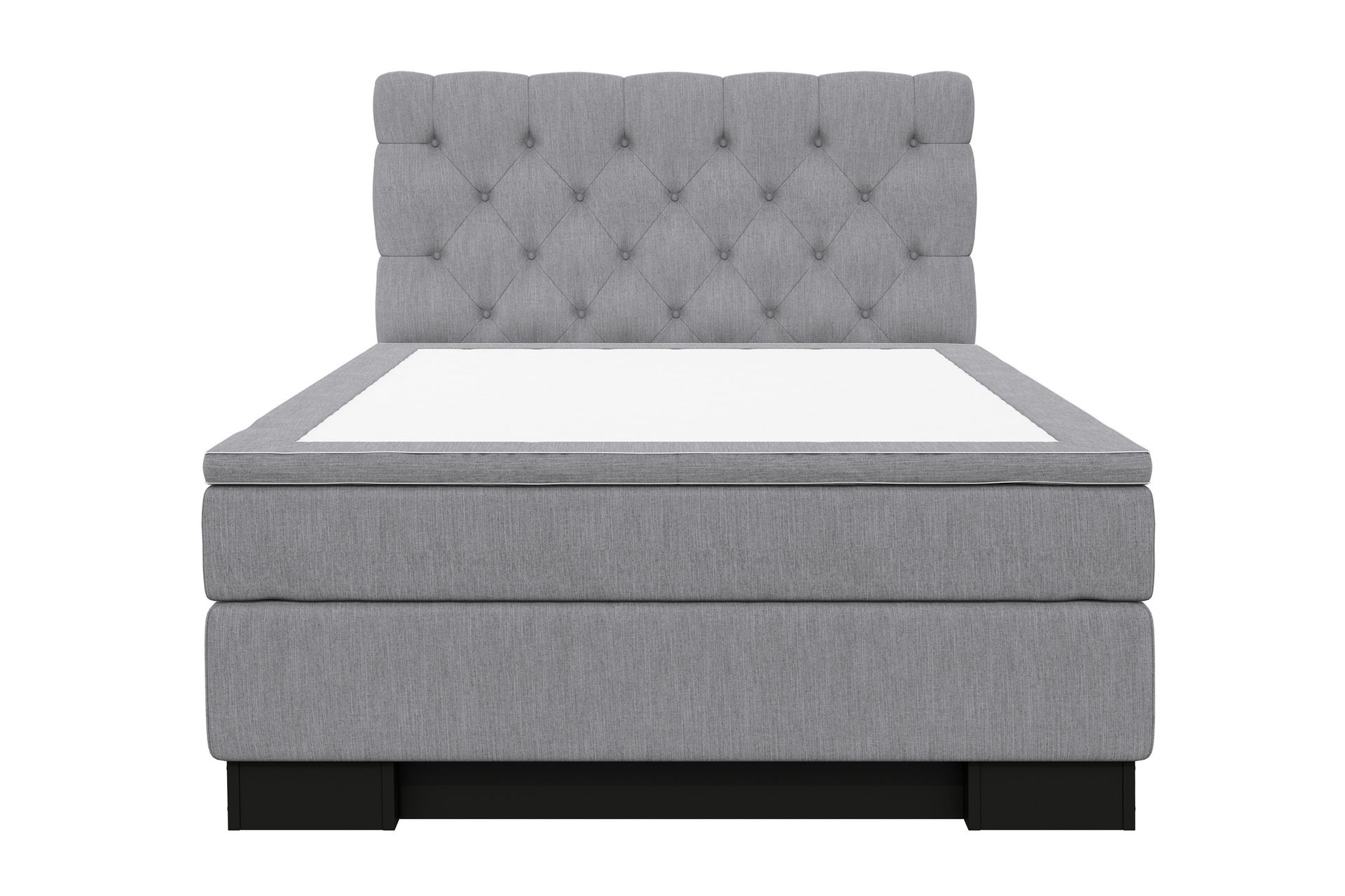 Hilton Lyx Komplett Sengepakke 120x200 - Lysegrå - Møbler - Senger - Komplett sengepakke