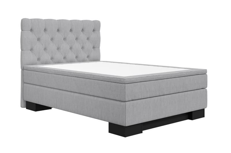 Hilton Lyx Komplett Sengepakke 120x210 - Lysegrå - Møbler - Senger - Komplett sengepakke