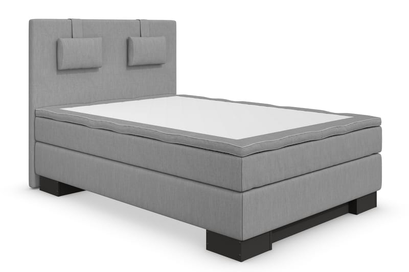 Hilton Lyx Komplett Sengepakke 140 cm Lysgrå - Svart Sokkel - Møbler - Senger - Komplett sengepakke