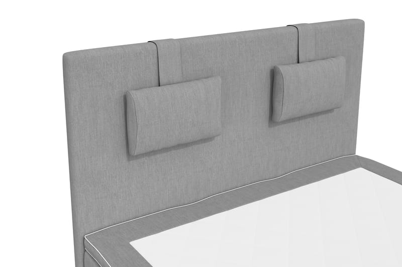 Hilton Lyx Komplett Sengepakke 140 cm Lysgrå - Svart Sokkel - Møbler - Senger - Komplett sengepakke