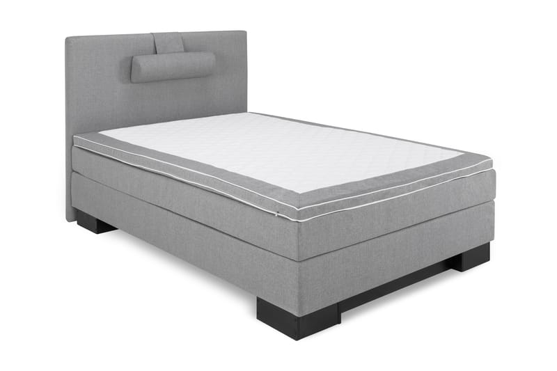 Hilton Lyx Komplett Sengepakke 140 cm Lysgrå - Svart Sokkel - Møbler - Senger - Komplett sengepakke