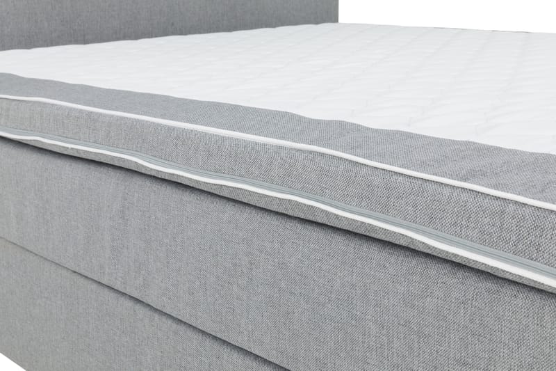 Hilton Lyx Komplett Sengepakke 140 cm Lysgrå - Svart Sokkel - Møbler - Senger - Komplett sengepakke