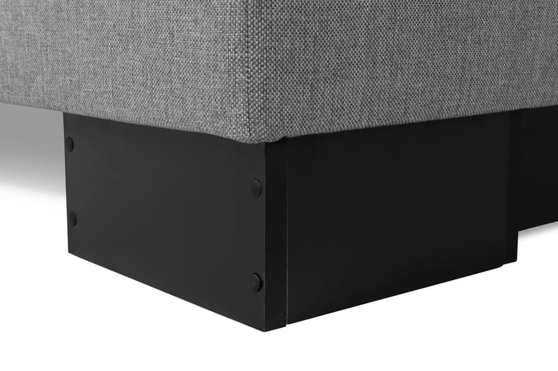 Hilton Lyx Komplett Sengepakke 140 cm Lysgrå - Svart Sokkel - Møbler - Senger - Komplett sengepakke