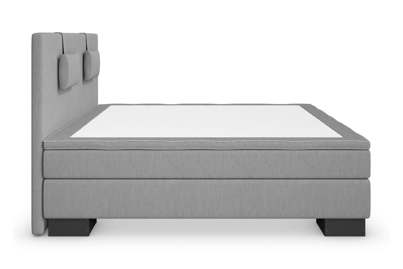Hilton Lyx Komplett Sengepakke 160 cm Lysgrå - Svart Sokkel - Komplett sengepakke - Kontinentalsenger - Dobbeltsenger