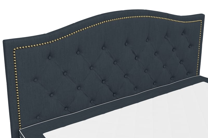 Hilton Lyx Komplett Sengepakke 160x200 Amiral Sengegavl Topp - Mørkblå - Møbler - Senger - Komplett sengepakke