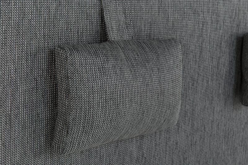 Hilton Lyx Komplett Sengepakke 180 - Svart PU/Stoff Eik Firkantet - Møbler - Senger - Komplett sengepakke