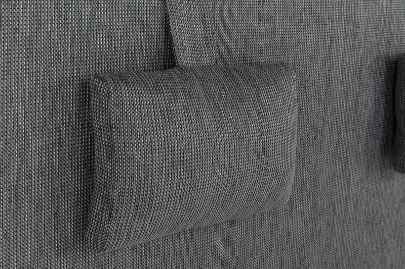 Hilton Lyx Komplett Sengepakke 180 - Svart PU/Stoff Svart Firkantet - Møbler - Senger - Komplett sengepakke