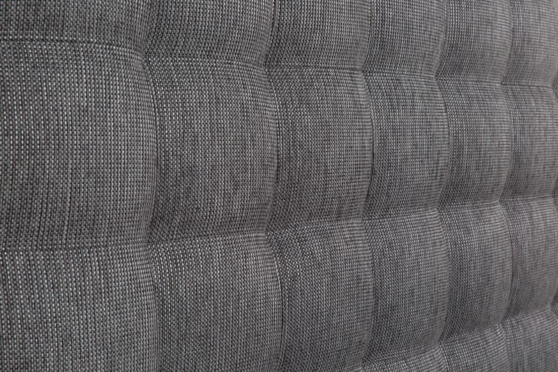Hilton Lyx Komplett Sengepakke 180 - Svart PU/Stoff Eik Firkantet - Møbler - Senger - Komplett sengepakke