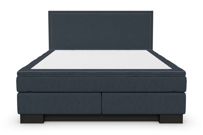 Hilton Lyx Komplett Sengepakke 180x210 Amiral Sengegavl Rett - Mørkblå - Møbler - Senger - Komplett sengepakke