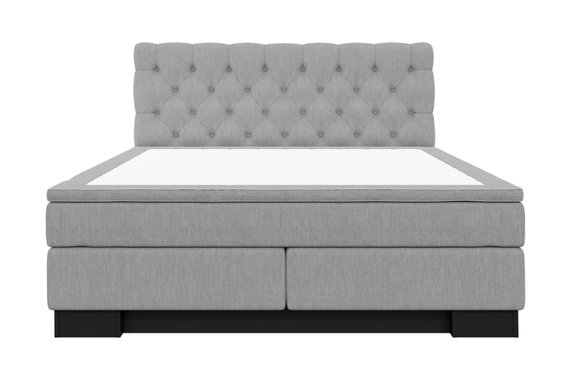 Hilton Lyx Komplett Sengepakke 210x210 - Lysegrå - Møbler - Senger - Komplett sengepakke