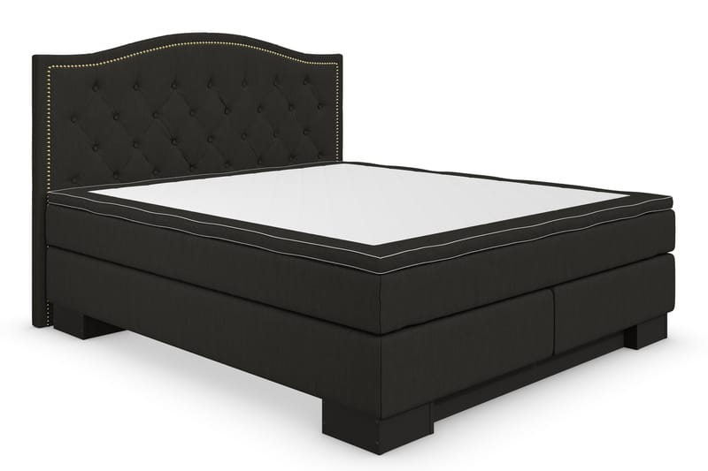 Hilton Lyx Komplett Sengpakke 180x210 Amiral Gavl Toppet - Svart - Møbler - Senger - Komplett sengepakke