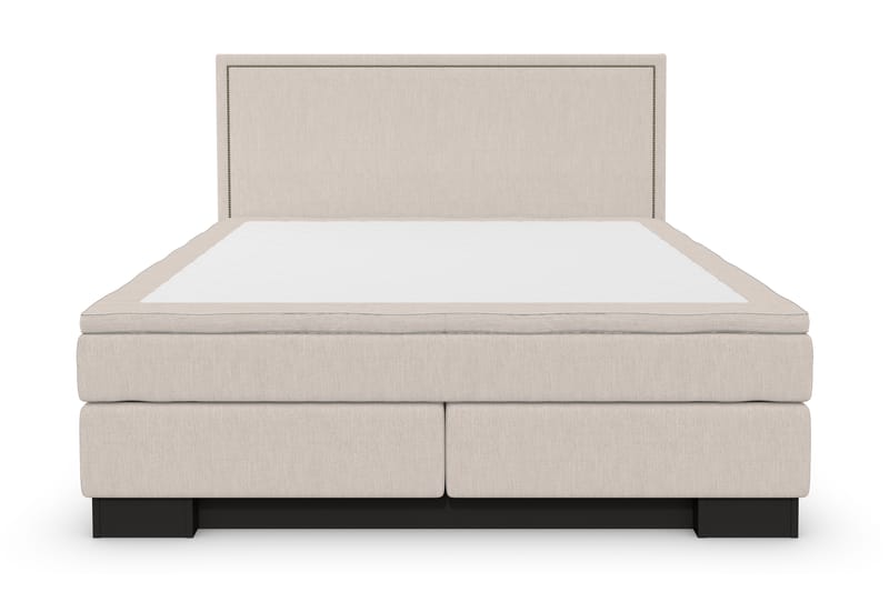 Hilton Lyx Sengepakke 160+Amiral Rett Sengegavl - Beige - Møbler - Senger - Komplett sengepakke