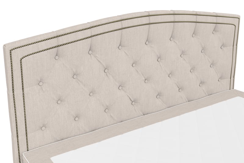Hilton Lyx Sengepakke 180+Amiral Buet Sengegavl - Beige - Møbler - Senger - Komplett sengepakke