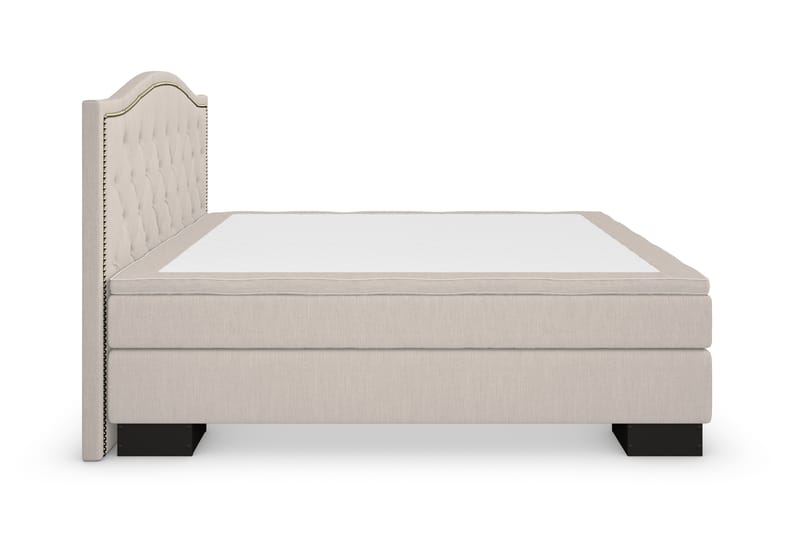 Hilton Lyx Sengepakke 180+Amiral Toppet Sengegavl - Beige - Møbler - Senger - Komplett sengepakke