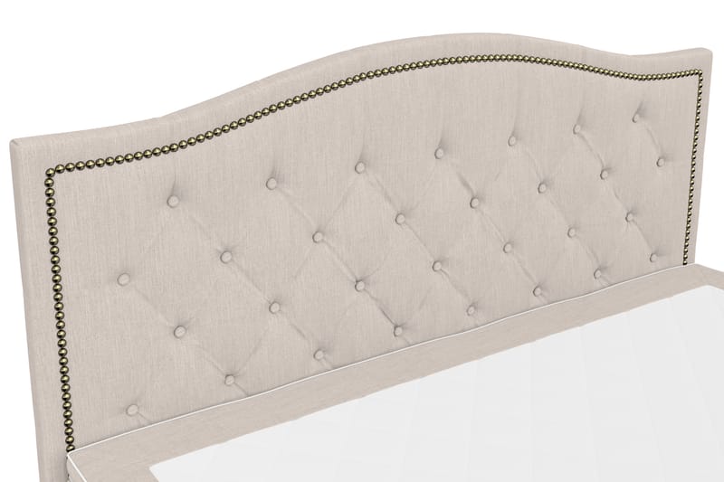 Hilton Lyx Sengepakke 180+Amiral Toppet Sengegavl - Beige - Møbler - Senger - Komplett sengepakke