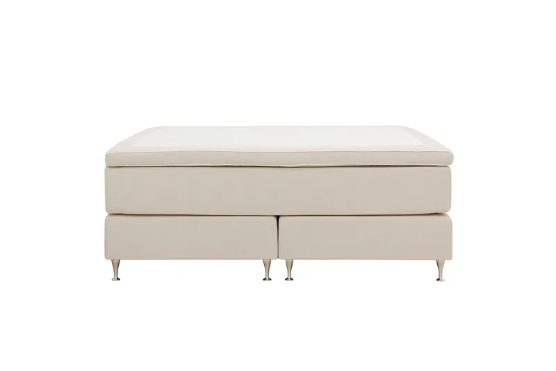HVILA Premium Kontinentalseng 180x200 cm, Lysebeige stoff