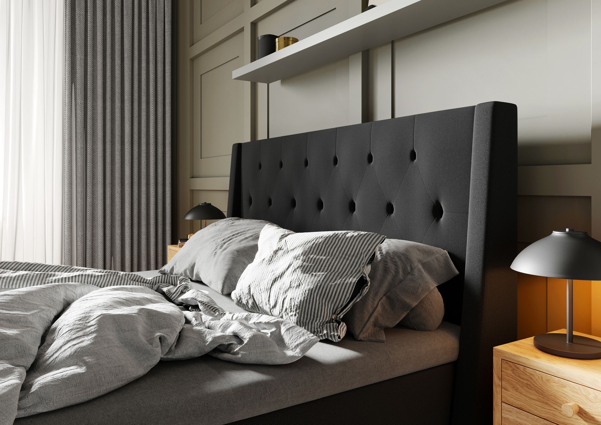 Imperia Komplett Sengepakke 160x200 cm - Svart - Møbler - Senger - Komplett sengepakke