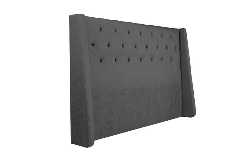 Imperia Komplett Sengpakke 210x210 cm Kontinentalseng med gavl - Mørkgrå - Møbler - Senger - Kontinentalsenger