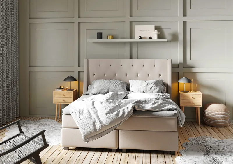 Imperia Kontinentalseng 180x200 cm - Beige - Møbler - Senger - Kontinentalsenger