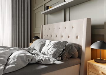 Imperia Kontinentalseng 210x210 cm - Beige - Møbler - Senger - Kontinentalsenger