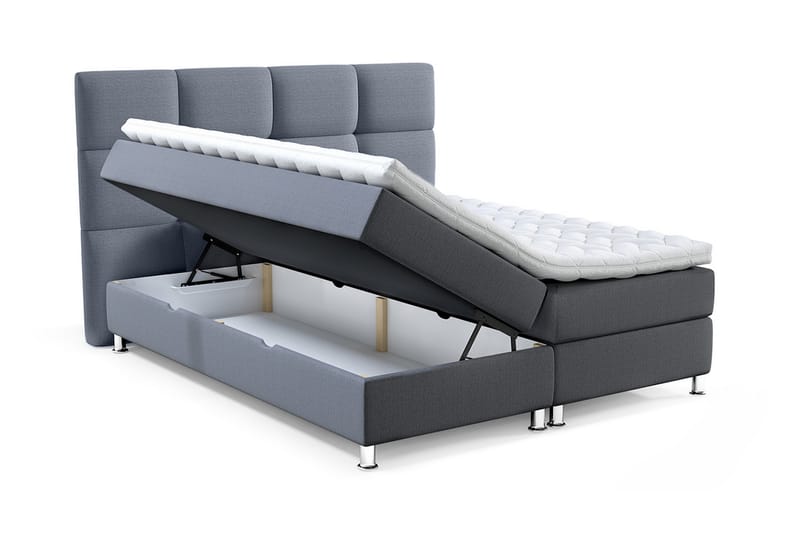 Isoba Sengepakke 180x200 cm - Blå - Komplett sengepakke - Kontinentalsenger - Dobbeltsenger