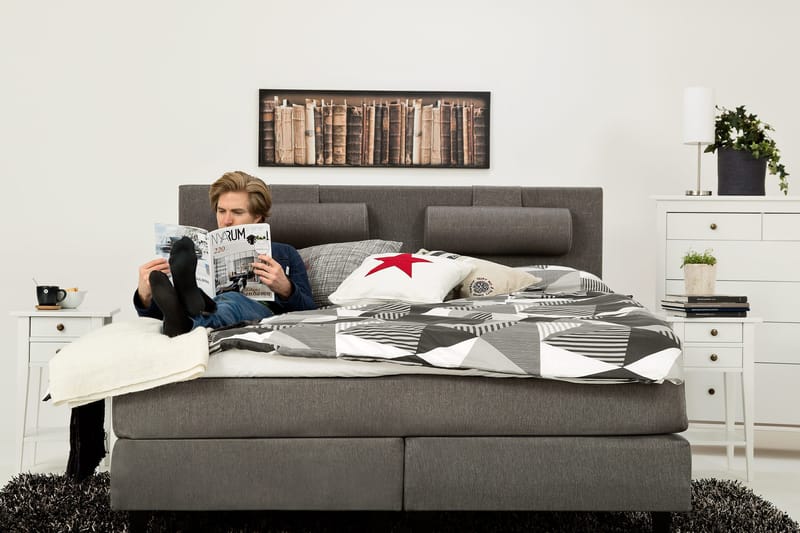 James Kontinentalseng 180 cm - Grå - Møbler - Senger - Kontinentalsenger