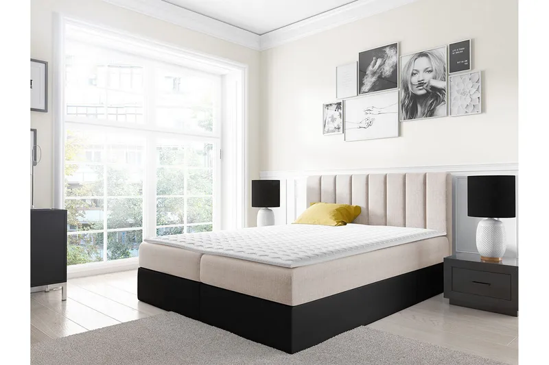 Jendem kontinentalseng 120x200 - Beige - Møbler - Senger - Kontinentalsenger