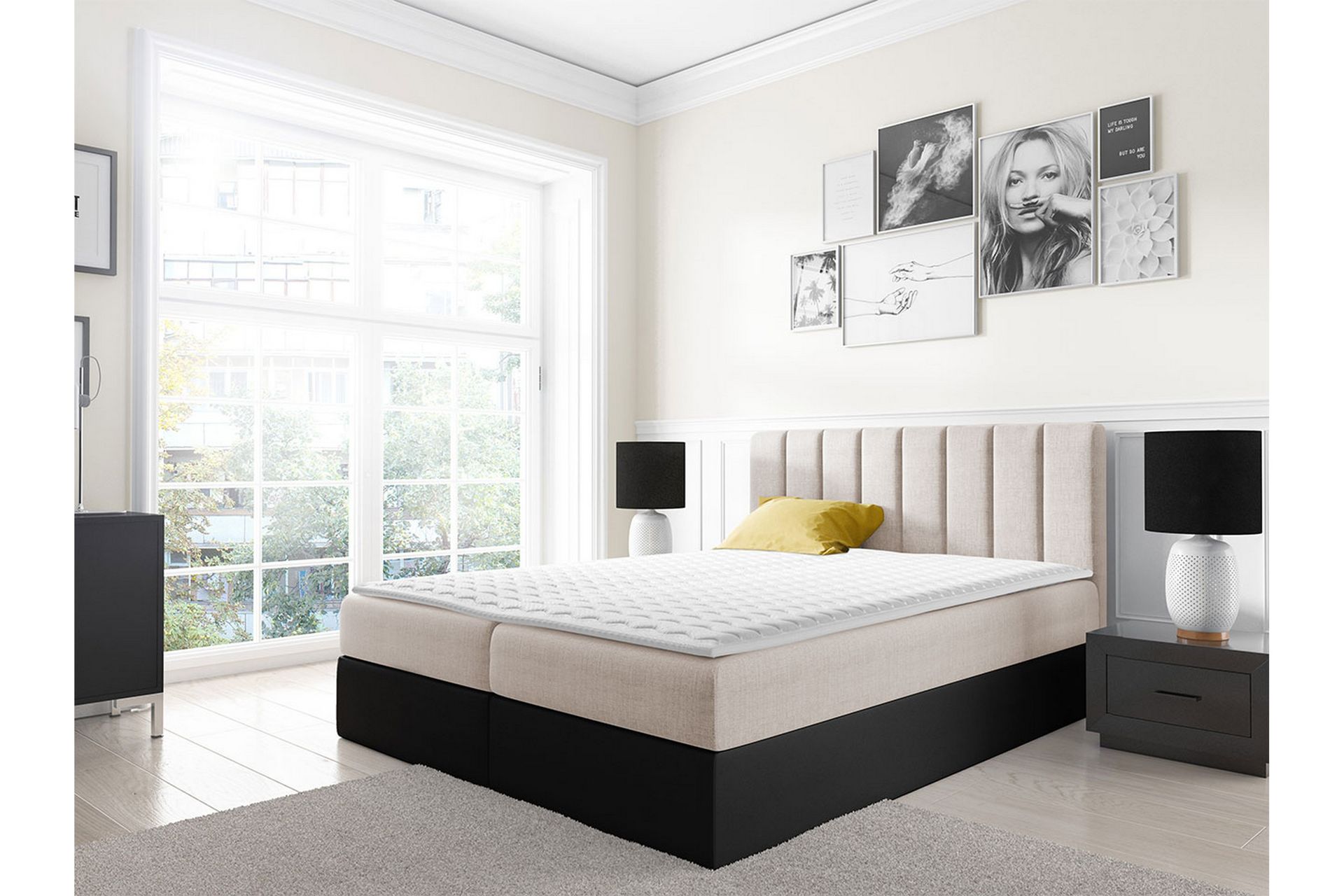 Jendem kontinentalseng 160x200 - Beige - Møbler - Senger - Kontinentalsenger