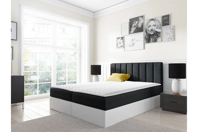 Jendem kontinentalseng 180x200 - Svart - Møbler - Senger - Kontinentalsenger