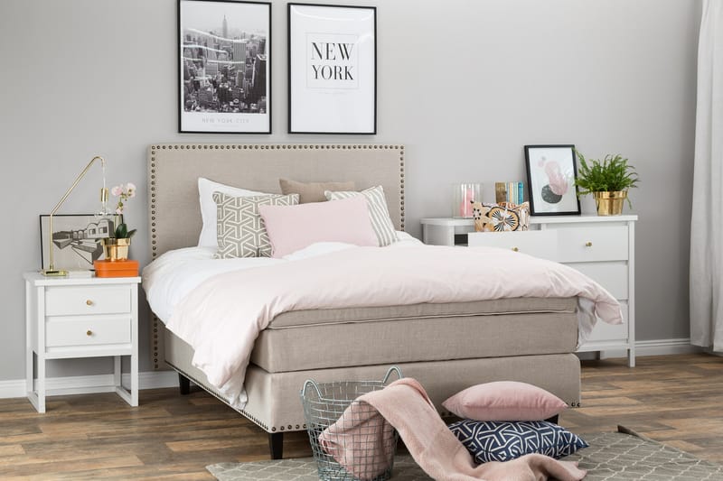 Jolie Kontinentalseng 140x200 - Beige - Møbler - Senger - Kontinentalsenger