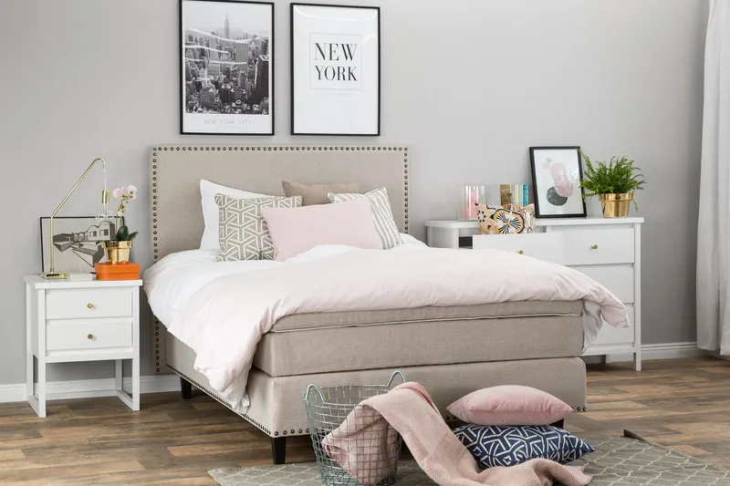 Jolie Kontinentalseng 140x200 - Beige - Møbler - Senger - Kontinentalsenger