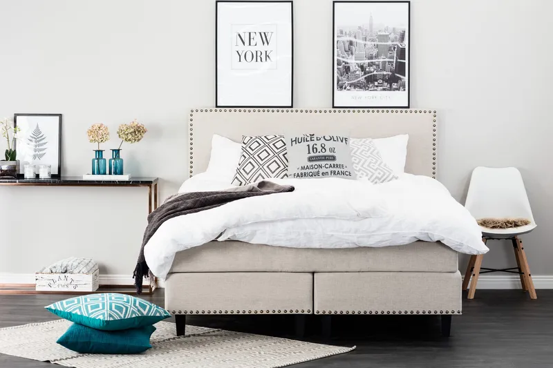 Jolie Kontinentalseng 160x200 - Beige - Møbler - Senger - Kontinentalsenger