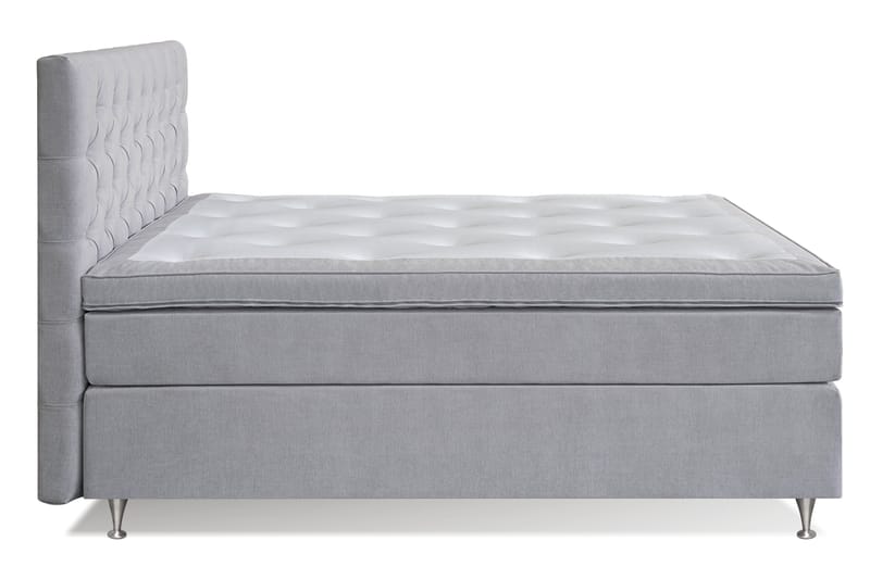 Joluma Komplett Sengpakke 180x200 cm Kontinentalseng med Gavl - Lysgrå - Møbler - Senger - Kontinentalsenger