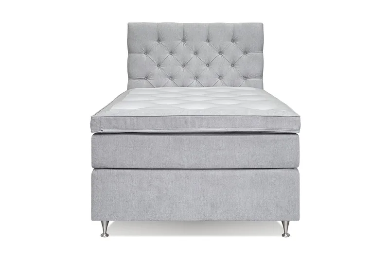 Joluma Kontinentalseng Fast - (+Flere valg) 105x200 cm Lysegrå - Møbler - Senger - Kontinentalsenger