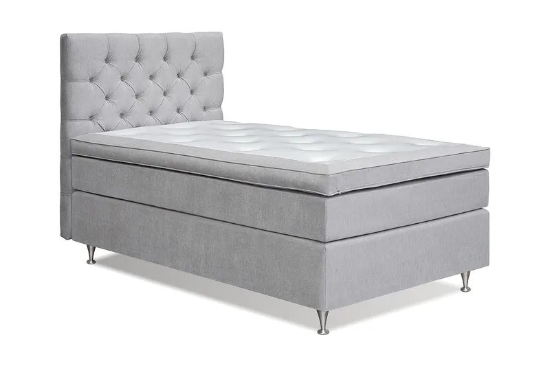 Joluma Kontinentalseng Fast - (+Flere valg) 105x200 cm Lysegrå - Møbler - Senger - Kontinentalsenger