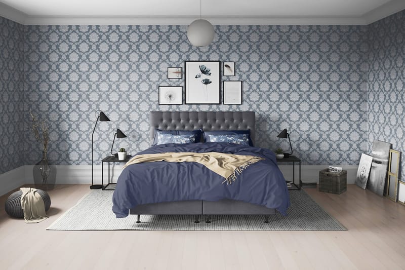 Joluma Kontinentalseng Fast - (+Flere valg) 120x200 cm Mørkegrå - Møbler - Senger - Kontinentalsenger