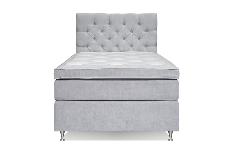 Joluma Kontinentalseng Fast - (+Flere valg) 140x200 cm Lysegrå - Møbler - Senger - Kontinentalsenger