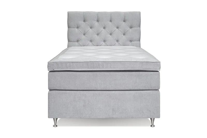 Joluma Kontinentalseng Medium - (+Flere valg) 105x200 cm Lysegrå - Møbler - Senger - Kontinentalsenger