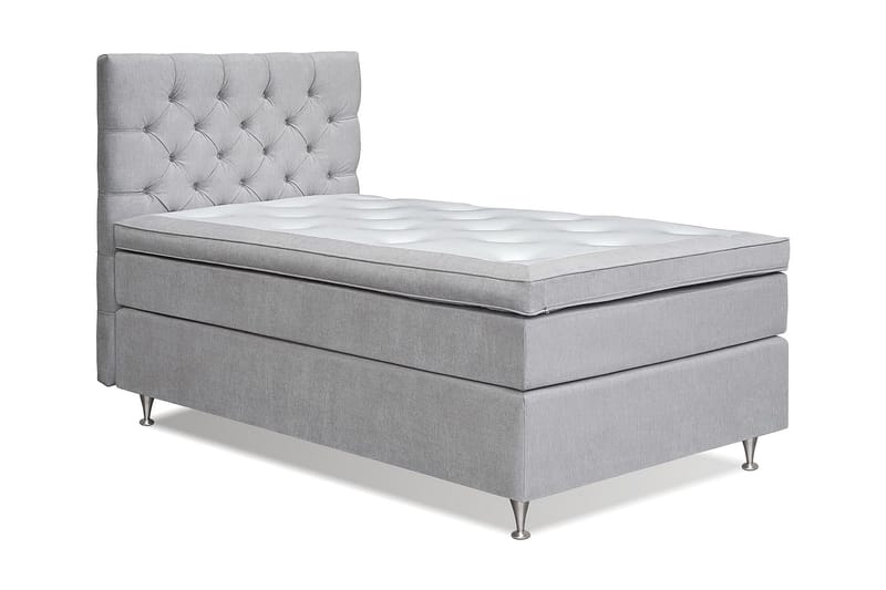 Joluma Kontinentalseng Medium - (+Flere valg) 105x200 cm Lysegrå - Møbler - Senger - Kontinentalsenger
