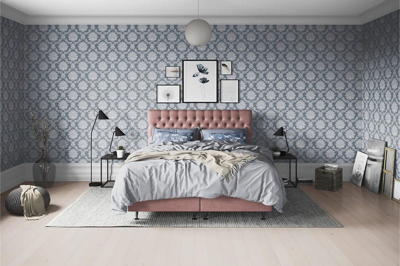 Joluma Kontinentalseng Medium - (+Flere valg) 105x200 cm Mørkerosa - Møbler - Senger - Kontinentalsenger