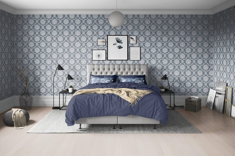 Joluma Kontinentalseng Medium - (+Flere valg) 140x200 cm Lysegrå - Møbler - Senger - Kontinentalsenger