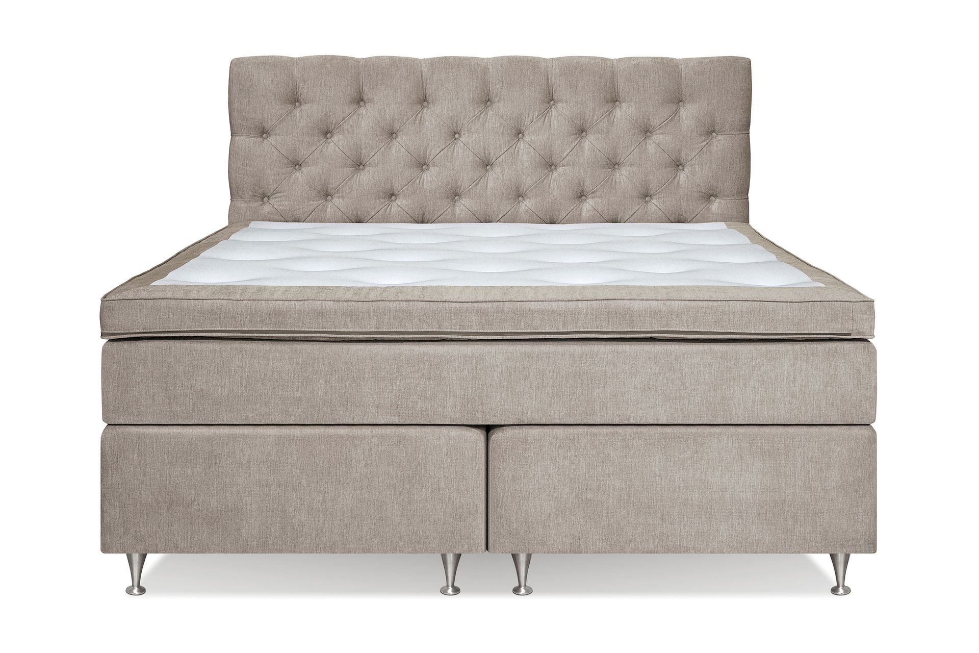 Joluma Kontinentalseng Medium - (+Flere valg) 180x200 cm Beige - Møbler - Senger - Komplett sengepakke