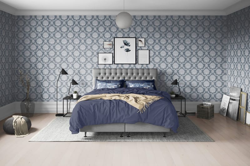Joluma Kontinentalseng Medium - (+Flere valg) 180x200 cm Grå - Møbler - Senger - Kontinentalsenger