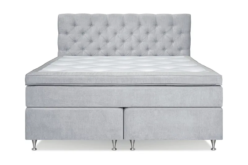 Joluma Kontinentalseng Medium - (+Flere valg) 180x200 cm Lysegrå - Møbler - Senger - Kontinentalsenger