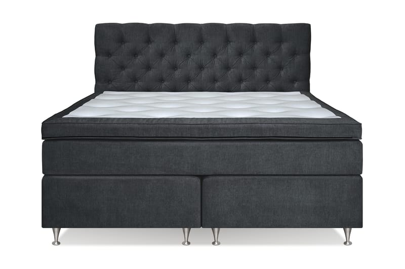 Joluma Kontinentalseng Medium - (+Flere valg) 180x200 cm Svart - Møbler - Senger - Komplett sengepakke