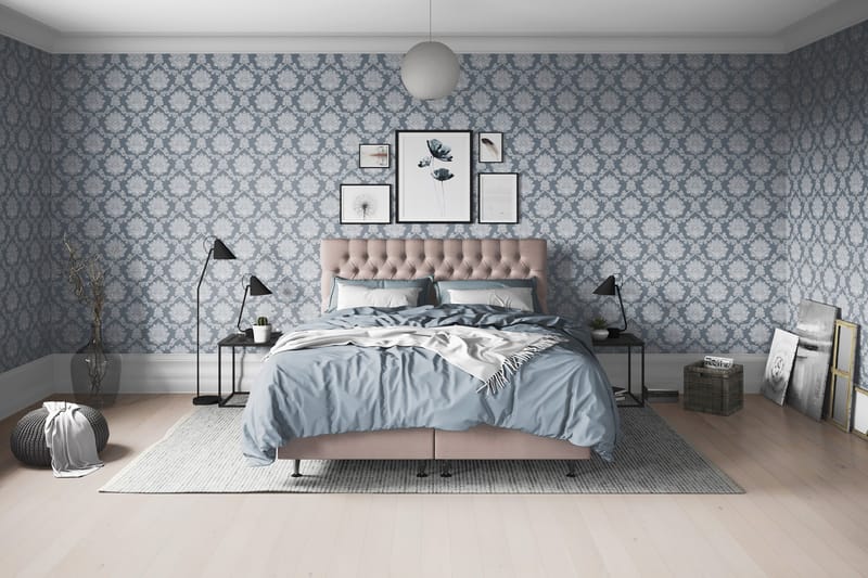 Joluma Kontinentalseng Medium - (+Flere valg) 180x200 cm Vintagerose - Møbler - Senger - Komplett sengepakke