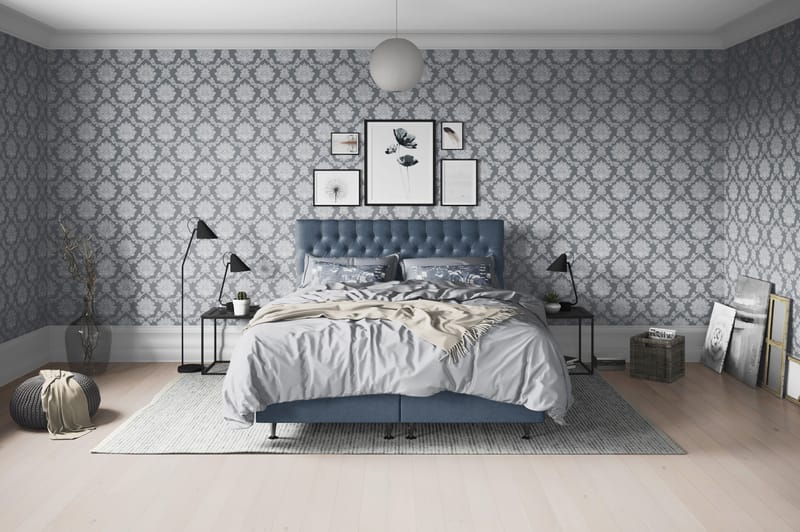 Joluma Sengepakke Fast - (+Flere valg) 120x200 cm Mørkeblå - Komplett sengepakke - Kontinentalsenger